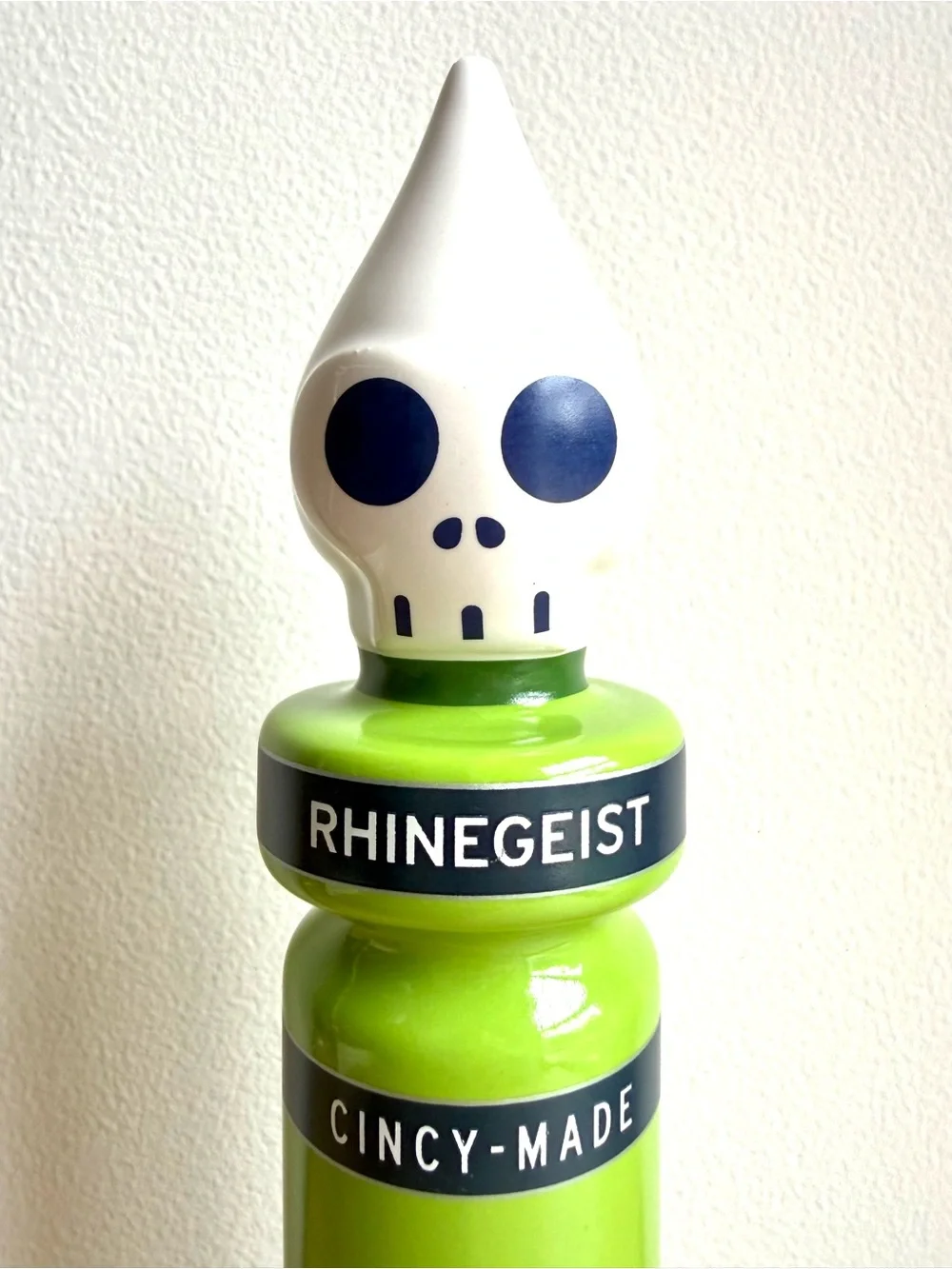 Rhinegeist Truth IPA Craft Beer Bar Tap Handle Ceramic Skull 10